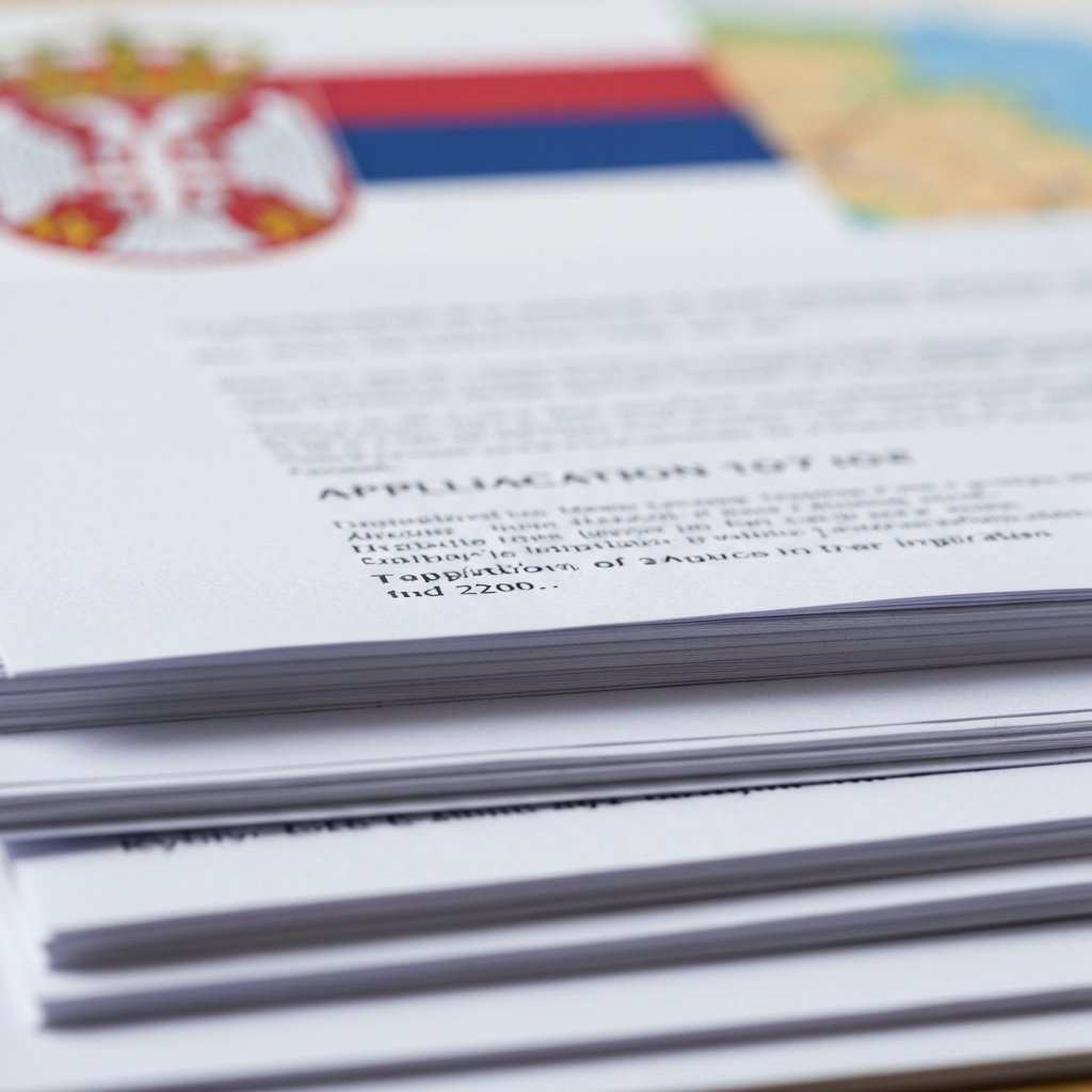 Крупный план стопки чистых официальных бланков заявлений и юридических документов, связанных с иммиграцией.